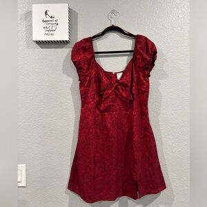 Blue Rain Red Mini Dress